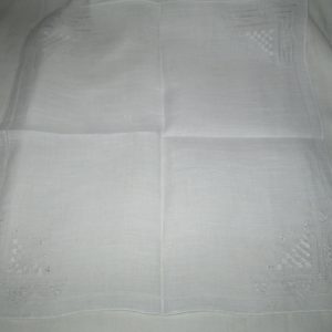 Vintage Beautiful Bridal Handkerchief Embroidered Cotton