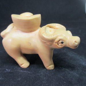 Vintage Boxwood Netuske Carved Water Buffalo Great Detail