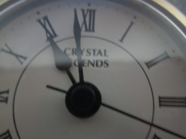 Vintage Crystal Legends Quarts Clock Heart shape Crystal Godinger Home decor