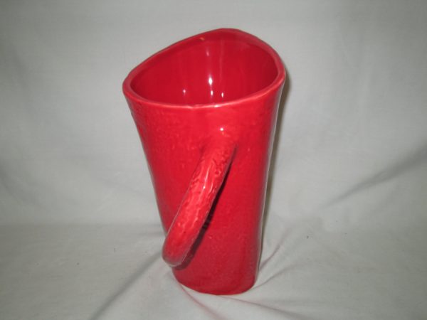 Vintage Italian made Extra Large Casa Mia Red Water Iced Tea Pitcher