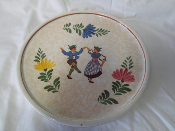 Vintage Majolica Decorative Plate Platter Cookie Plate Hand Painted