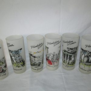 Vintage Mid Century Tom Collins Great Iced Tea Glasses Southern Designs Set of 6 Tumblers Glasses