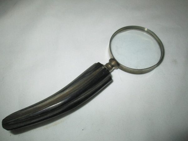 Vintage Stag Horn Handle Magnified Glass Desktop display decor office supply home decor office collectible Mid Century