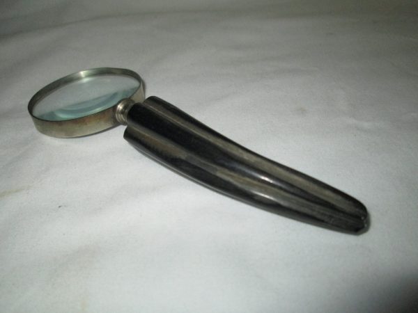 Vintage Stag Horn Handle Magnified Glass Desktop display decor office supply home decor office collectible Mid Century