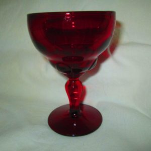 Beautiful 14 Art Deco Ruby Red Moondrops Goblets Mint Condition Original, Not Reproduction 4" tall 2 7/8" across Cordials Stemware