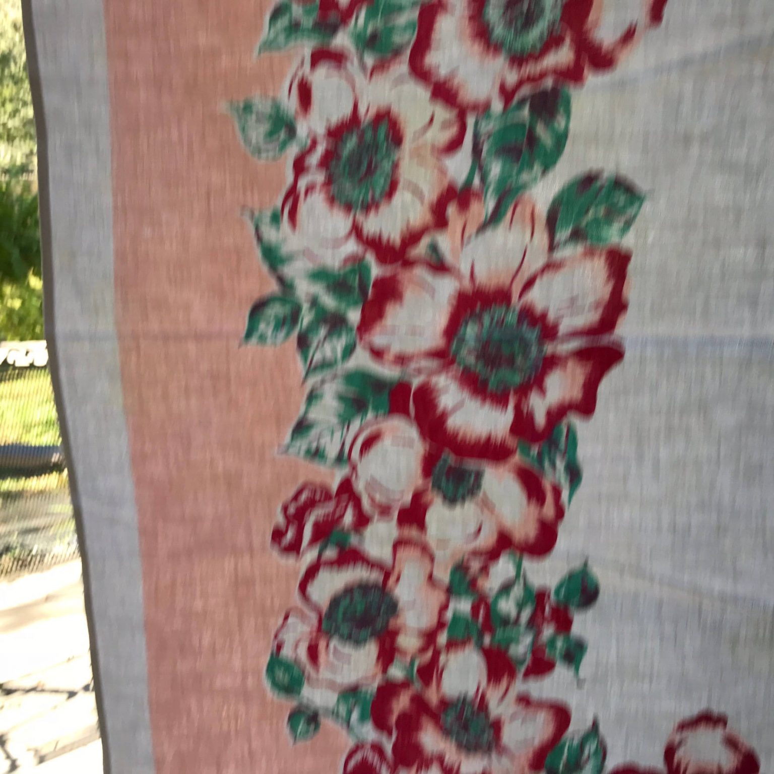 Beautiful Vintage Printed Cotton Retro Kitchen Tablecloth 46x52 Pink   Beautiful Vintage Printed Cotton Retro Kitchen Tablecloth 46x52 Pink Red Aqua Floral Farmhouse Kitchen 5e03e3cc7 1536x1536 