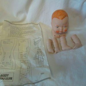 Byuelo-Style Doll Kit Genuine Bisque Made in Japan Mid Century Complete with Pattern & instructions