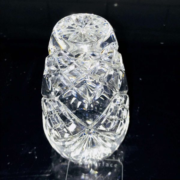 Crystal Small Bud vase made in Western Germany The European Collection hand cut crystal with ribbed top display collectible cottage home