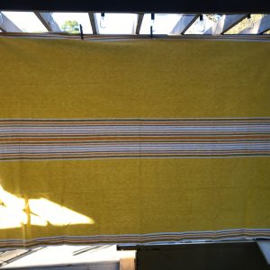 Mid Century Yellow Striped Kitchen Retro Tablecloth Printed Cotton 50"x70" Retro Mod Kitchen decor