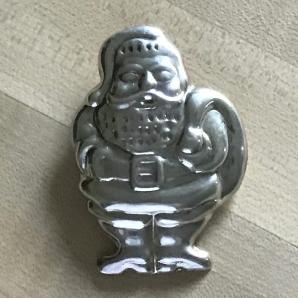 Sterling Silver Brooch Large Santa Clause pin colletible display pin 28 grams 2 3/4" tall Christmas Holiday