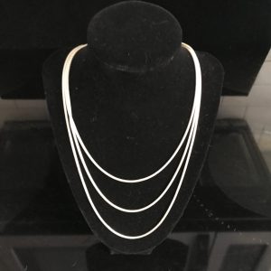 Sterling Silver Snake Chain Milor Italy .925 single strand 58" long 50 grams