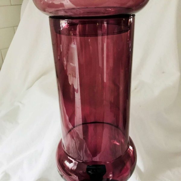 Vintage Apothecary Jar Mid Century Tall Amethyst glass jar jug display collectible mod retro atomic giant apothecary sleek Mod 25" tall