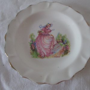 Vintage Beautiful pin trinket nut dish hand painted mid century Duchess fine bone china England