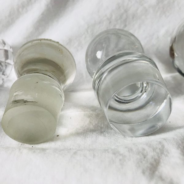Vintage Bottle Stopper Glass choice of 7 different sizes and shapes all ground glass stoppers