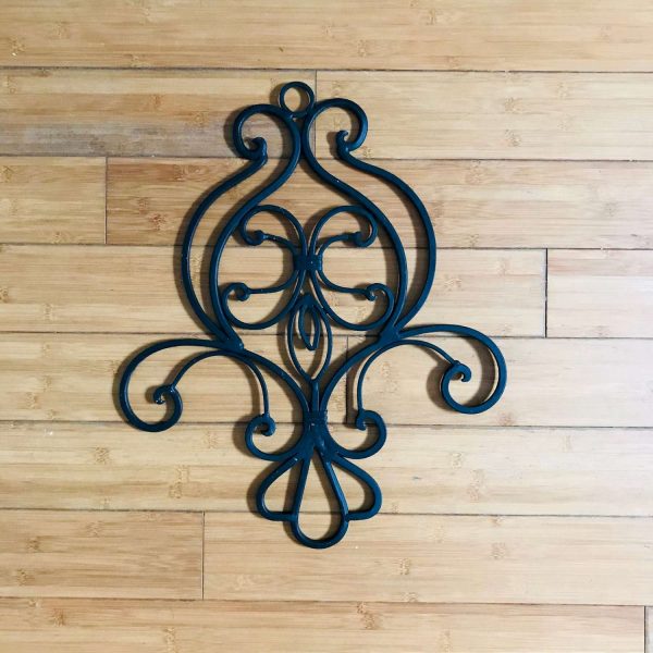 Vintage Cast Iron wall Art Scrolls home patio deck fence farmhouse cottage display collectible decor metal