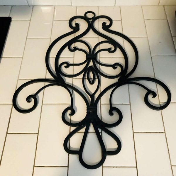 Vintage Cast Iron wall Art Scrolls home patio deck fence farmhouse cottage display collectible decor metal