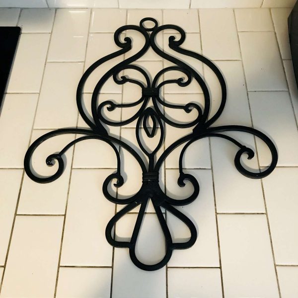 Vintage Cast Iron wall Art Scrolls home patio deck fence farmhouse cottage display collectible decor metal