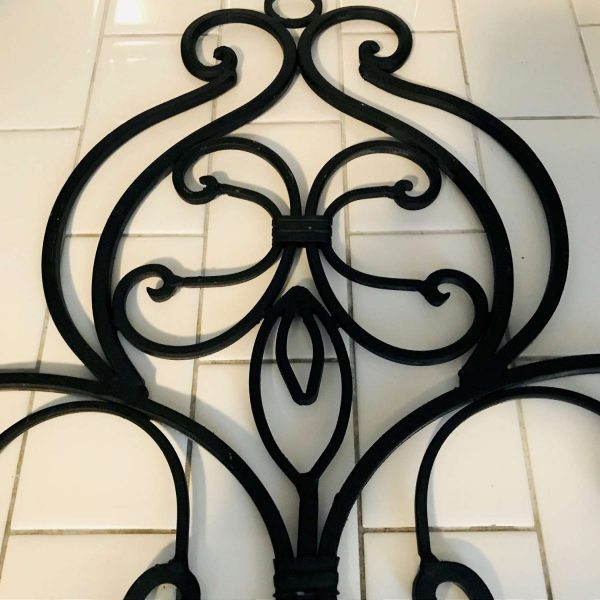 Vintage Cast Iron wall Art Scrolls home patio deck fence farmhouse cottage display collectible decor metal