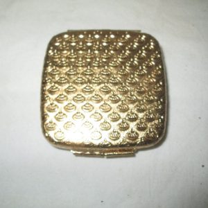 Vintage Coty French Flair Compact Brass with Mirror and puff collectible display vanity purse accessory handbag compact