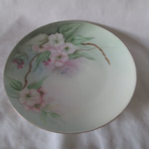 Vintage Hand Painted Decorative Plate Bavaria Germany Fine Porcelain Pink Floral