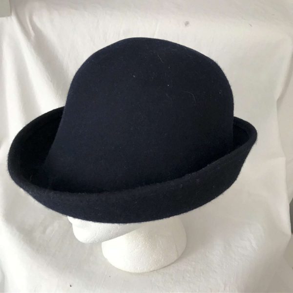 Vintage Hat Women's adjustable brim wool hat atomic retro mod hipster winter hat Wool USA