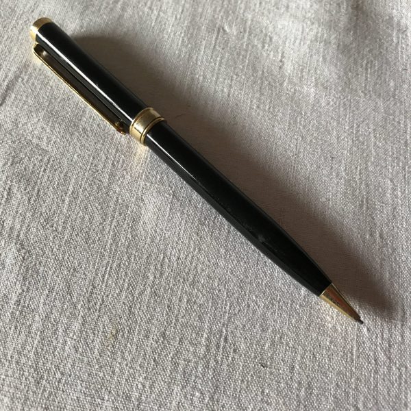 Vintage Jeweled Mechanical Pencil Black with Rhinestone top