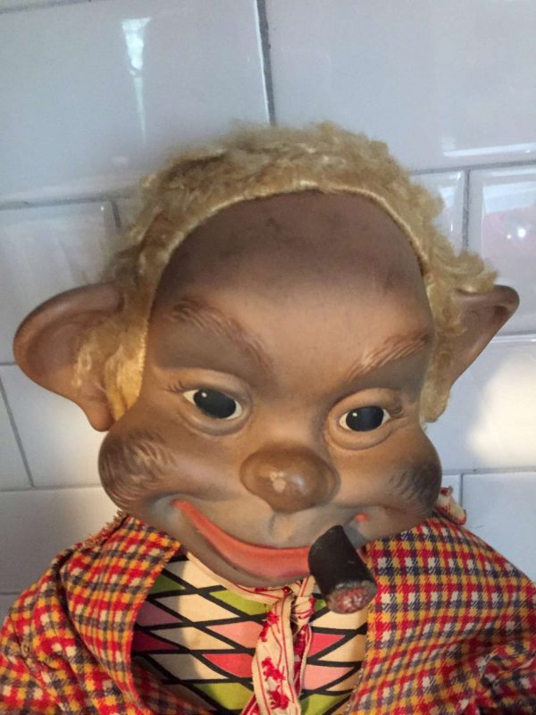 Vintage RUSHTON Star Collection Doll HOBO with Cigar Plush RARE Blonde Complete 22" collectible display farmhouse toys