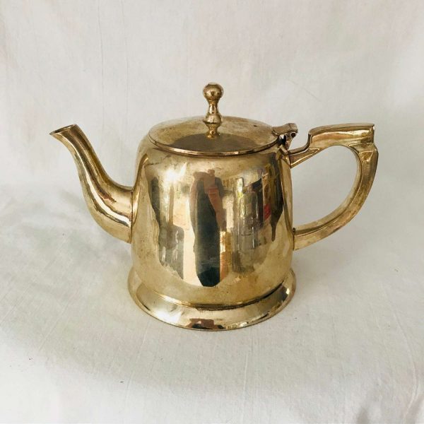 Vintage Silverplate single 2 cup tea pot Department 56 nice quality farmhouse collectible display elegant dining serving afternoon tea