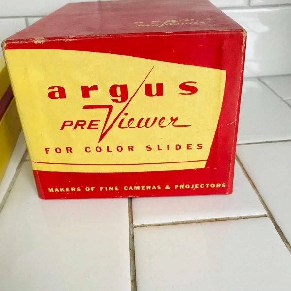 Vintage Slide Viewer New in Box Argus Previewer for color slides great box clean collectible camera photos pictures memories