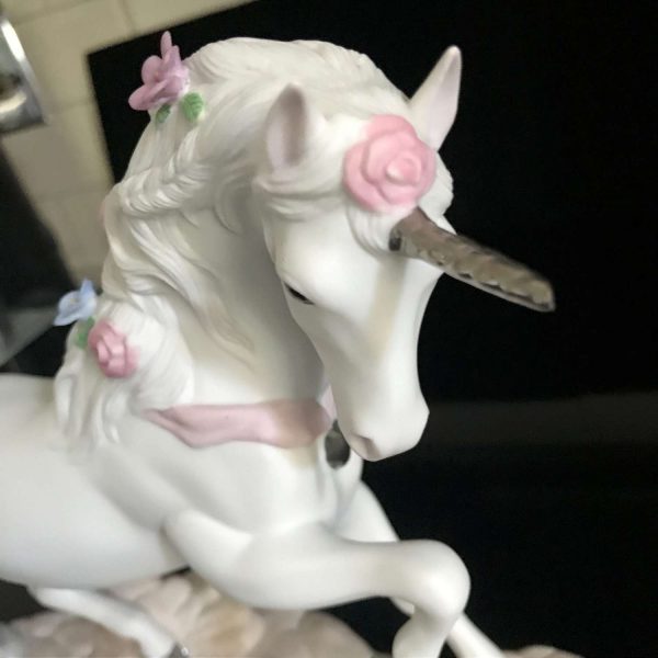 Vintage Unicorn Princeton Gallery Love's Courtship Female Fine Porcelain 1993 Collectible Whimsical Gift Display horse