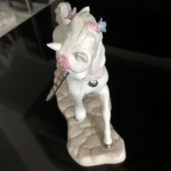 Vintage Unicorn Princeton Gallery Love's Courtship Female Fine Porcelain 1993 Collectible Whimsical Gift Display horse