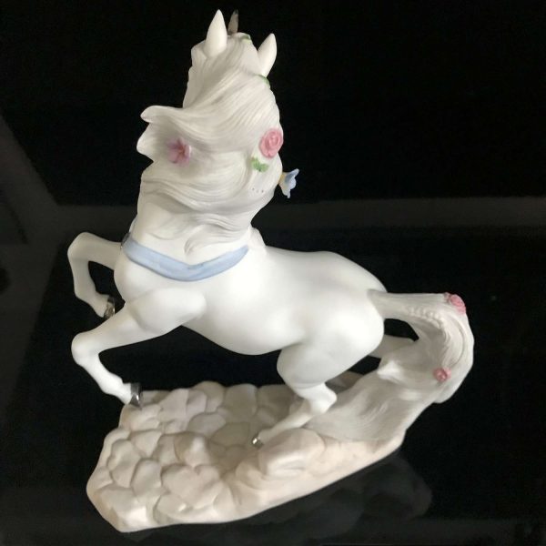 Vintage Unicorn Princeton Gallery Love's Courtship Male Fine Porcelain 1993 Collectible Whimsical Gift Display horse