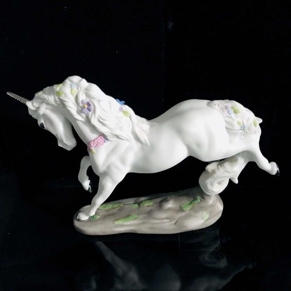 Vintage Unicorn Princeton Gallery Love's Delight Fine Porcelain 1989 Collectible Whimsical Gift Display horse