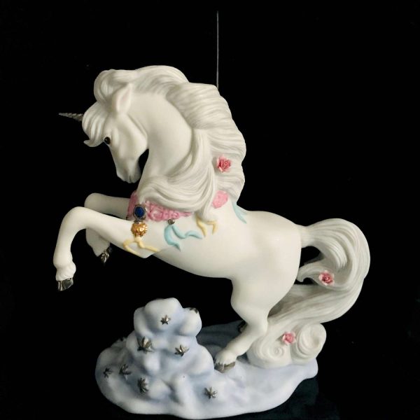 Vintage Unicorn Princeton Gallery Love's Magician Fine Porcelain 1995 Collectible Whimsical Gift Display horse