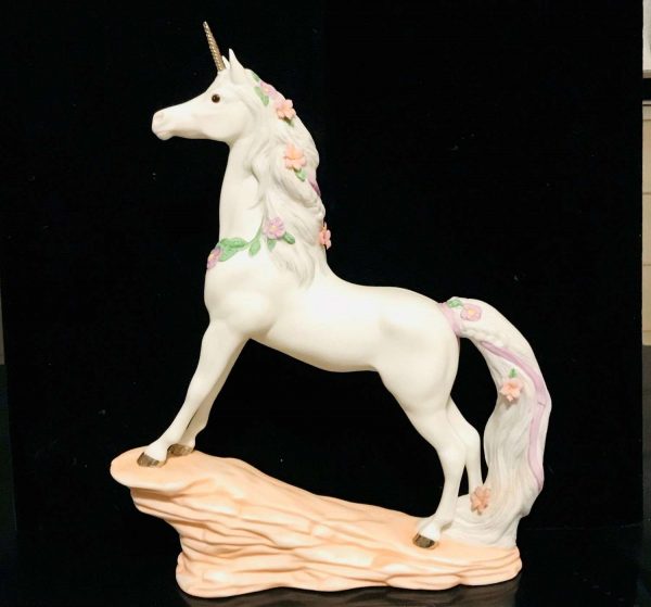 Vintage Unicorn Princeton Gallery Love's Pride Fine Porcelain 1993 Collectible Whimsical Gift Display horse