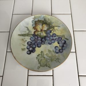 Georgous Hand Painted Plate Germany grapes Hutchenreuther Selb Bavaria Farmhouse Collectible  Cottage Wedding Bridal Shower Fine china