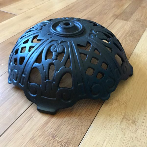 Vintage Art Deco Bridge Lamp base Cast Iron lamp parts ALS 1D 800 Lattice farmhouse display collectible