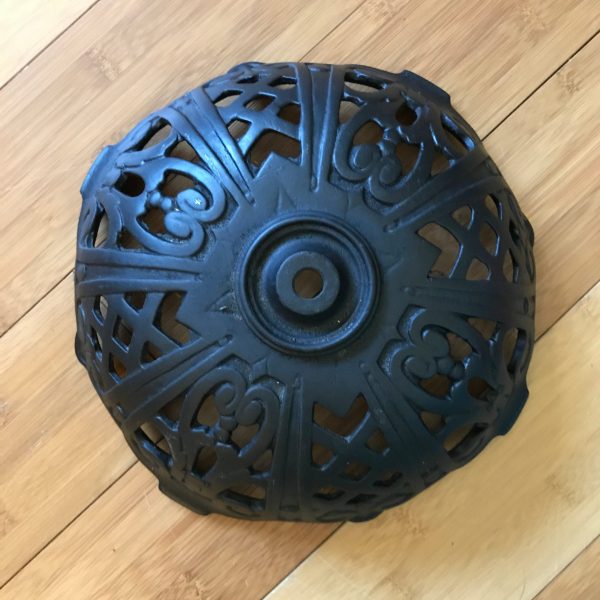 Vintage Art Deco Bridge Lamp base Cast Iron lamp parts ALS 1D 800 Lattice farmhouse display collectible