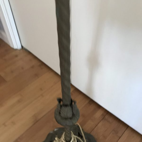 Vintage Floor Lamp ornate cast iron base collectible lighting farmhouse vintage wired needs completion