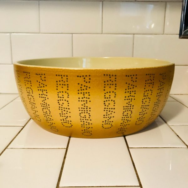 Authentic Cheese Italian Parmigiano-Reggiano Lovers Salad Bowl RARE Heavy Duty Farmhouse Collectible Display Large Mixing bowl