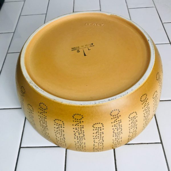 Authentic Cheese Italian Parmigiano-Reggiano Lovers Salad Bowl RARE Heavy Duty Farmhouse Collectible Display Large Mixing bowl