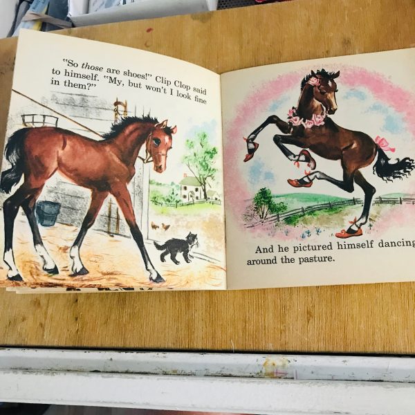 Vintage 1957 Clip Clop Horse book Merrigold Press Excellent condition by Nancy Hoag Illustrated by Florence Sarah Winship collectible