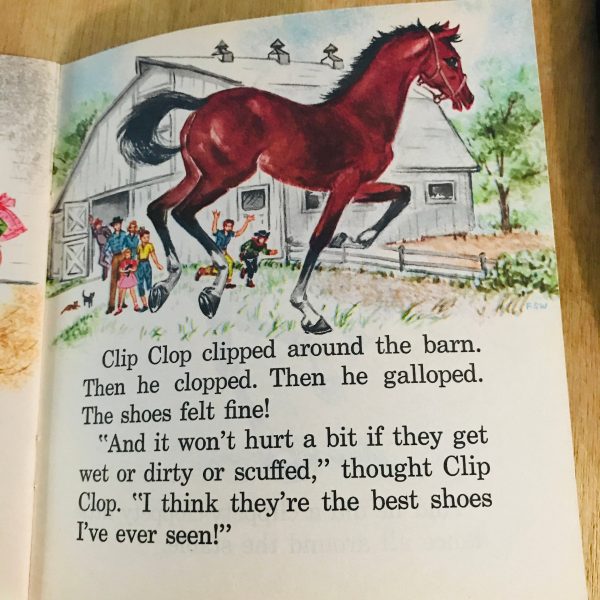 Vintage 1957 Clip Clop Horse book Merrigold Press Excellent condition by Nancy Hoag Illustrated by Florence Sarah Winship collectible