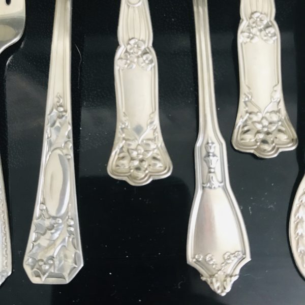 Vintage lot of 11 pieces STERLING SILVER collectible spoons pickle fork baby fork 190 grams display farmhouse collectibles