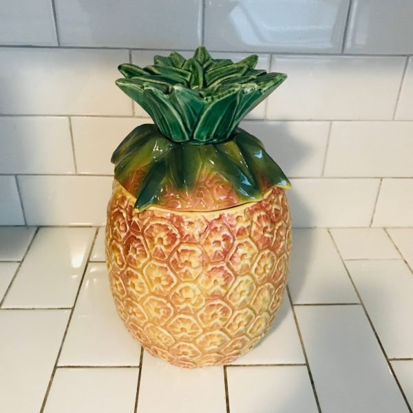 Vintage Pineapple Cookie Jar McCoy collectible kitchen tropical collectible display OLD