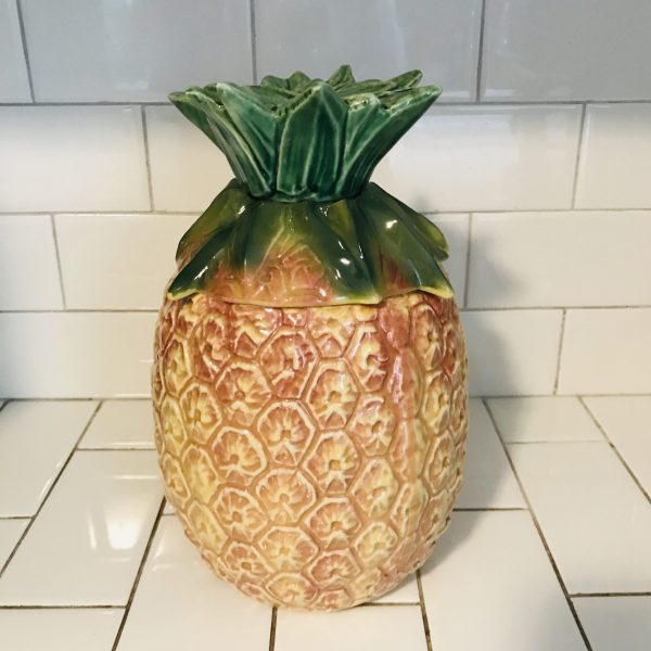 Vintage Pineapple Cookie Jar McCoy collectible kitchen tropical collectible display OLD