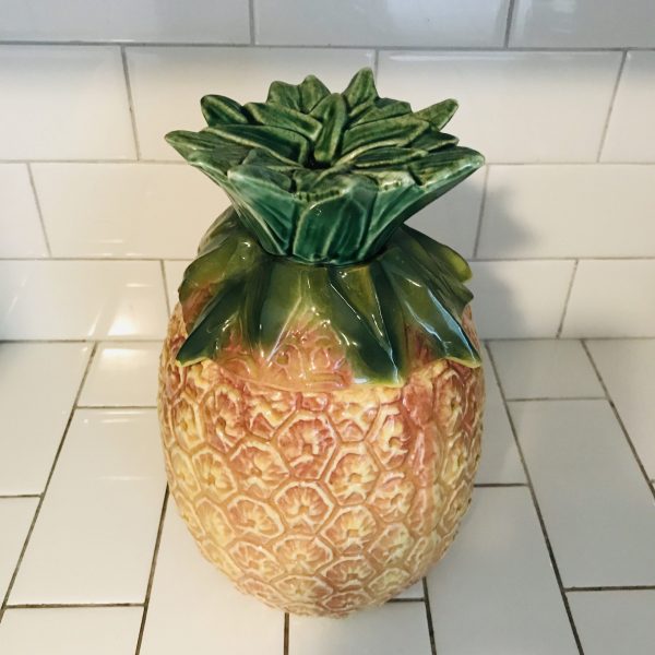 Vintage Pineapple Cookie Jar McCoy collectible kitchen tropical collectible display OLD