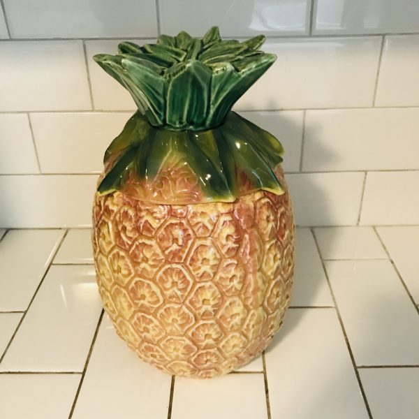 Vintage Pineapple Cookie Jar McCoy collectible kitchen tropical collectible display OLD