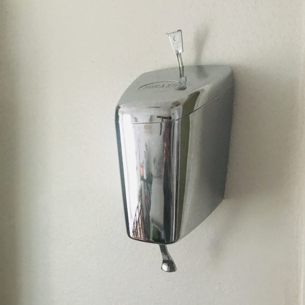 Vintage Fantastic Boraxo Dry Detergent Dispenser Chrome with Key collectible laundry room wall decor display retro laundry vintage decor