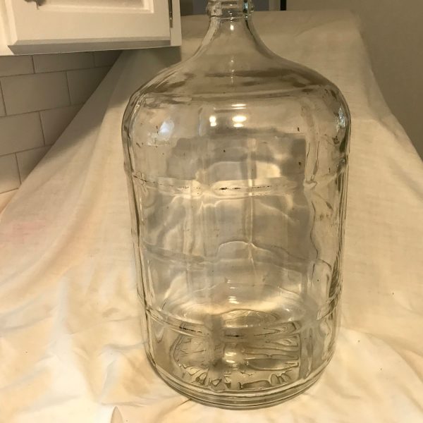 Vintage Glass Vintage 5 Gallon Water Jug Savings Bank Large Wine making Jug 18.9 liters 5 gallons Jug Jar Bottle Storage